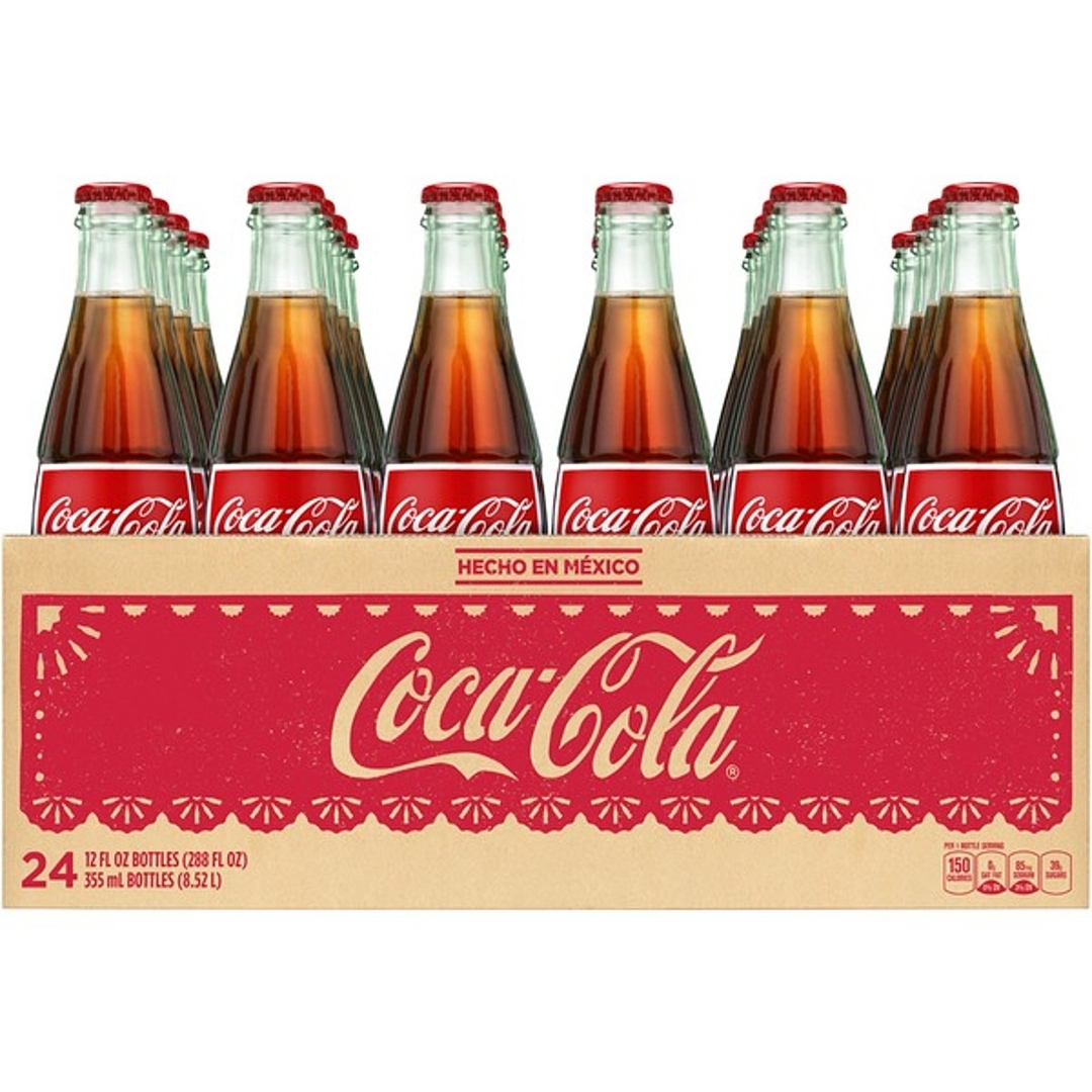 Coco Cola Fanta Orange Pineapple Sprite Mexican Coke 355ml Glass Bottles  8-Pack