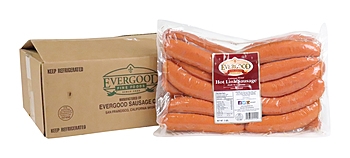 Hot Links with green peppers - Evergood Sausage Company