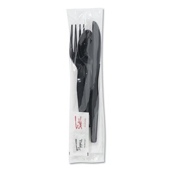 Cutlery Kit, 6 Piece, Heavy, Black