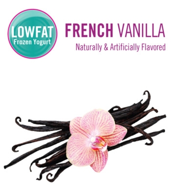Frozen Yogurt, Low Fat, Premium, French Vanilla