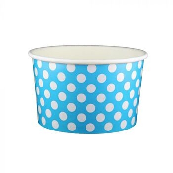Containers, 20 Ounce Paper, Polka Dot Blue, Cold/hot