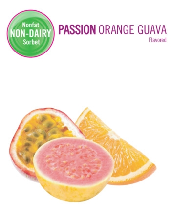 Sorbet, Passion Orange Guava (pog)