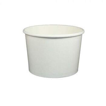 Containers, 16 Ounce Paper, White, Cold/Hot