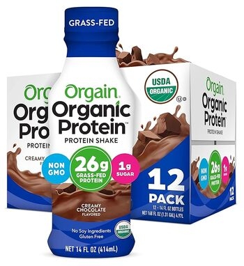 Protein Shake, Chocolate, Organic 2, 26g, 12/14 Oz