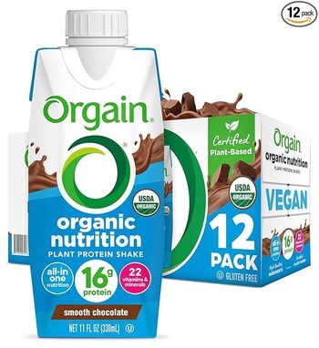 Nutritional Shake, Smooth Chocolate, Vegan, Organic 12/11 Oz