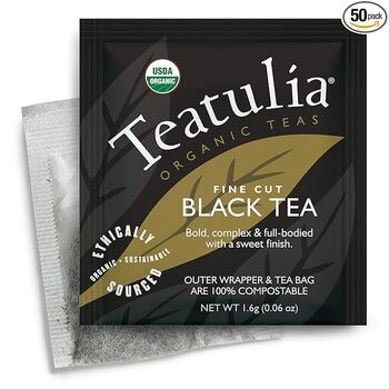 Tea, Black Wrapped Premium, Organic 708695 50 Ct