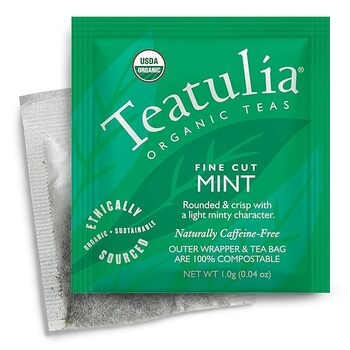 Tea Bags, Mint Wrapped Premium, Organic 708707 50 Ct