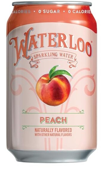 Water, Sparkling, Peach, 2/12 Pk 63141 24/12 Oz