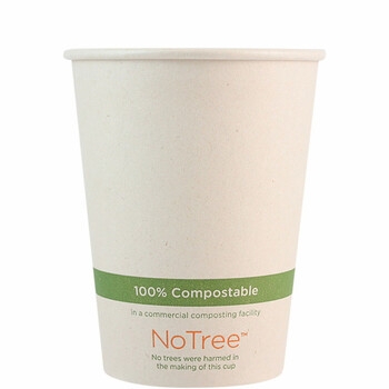 Cup, Paper, Hot, Notree, Sugarcane Fiber, Natural,  20/50 , 12oz, Cu-su-12, 1000 Ct