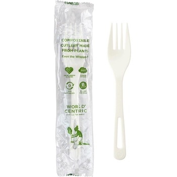 Utensils, Fork, Compostable,  Individually Wrapped, Tpla, 200f, Fo-ps-i, 250 Ct