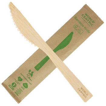 Utensils, Wrapped, Knife, Bamboo Cutlery, 6.7 In Kn-bb-i, 750 Ct