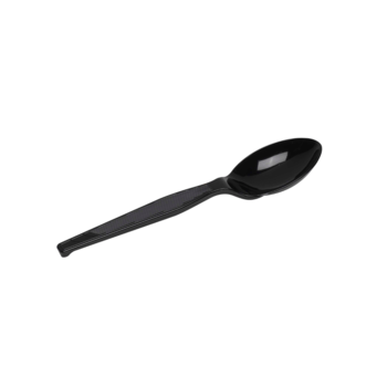 Cutlery, Teaspoon, Medium Weight, Black, PP