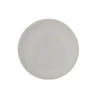 Plate, Paper, White, Uncoated, 9 In