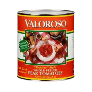 Tomato, Whole, Peeled, Pear, Robusto Style, w/ Basil