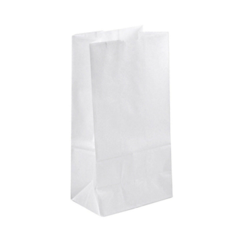 Bag, Paper, White, #420, Shorty, 8.25" x 5.94" x 13.38"