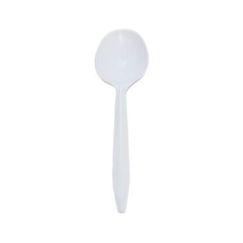 Cutlery, Soup Spoon, Medium Weight, White, PP