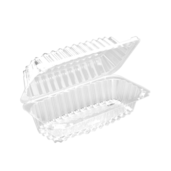 Container, Hinged, Clear, 1 Comp, Hoagie, 8"