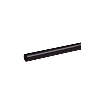 Straw, Plastic, Black, Cocktail, Unwrapped, 3 mm, 5.25"