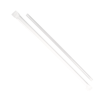 Straw, Clear, Jumbo, Paper Wrapped, 7.75"
