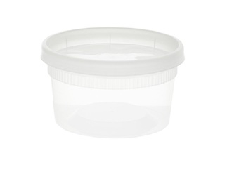 Container, Deli, Soup, Plastic, Round, Combo, 12 oz