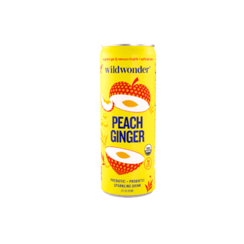Peach Ginger, Sparkling Pre+Probiotic Drink