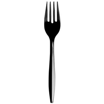Cutlery, Fork, Medium Heavy Weight, Black, PP, 2.8G