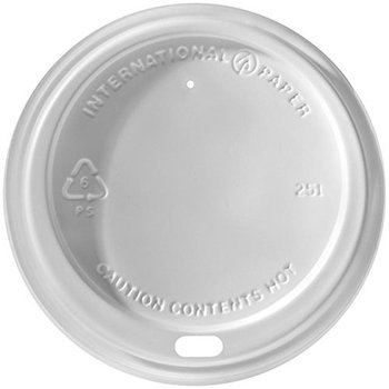 Lid, Dome, Hot Cup, White, Sip, 10-24 oz