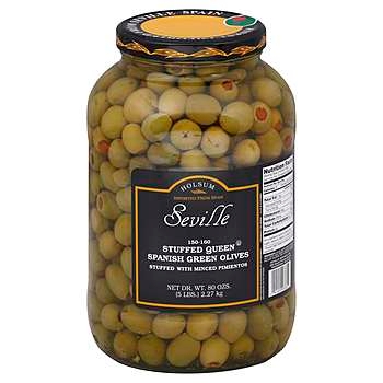 Olives, Green, Stuffed With Pimento, 150-160 ct