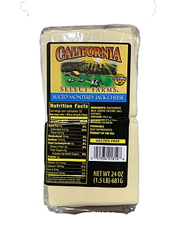 Cheese, Monterey Jack, Sliced