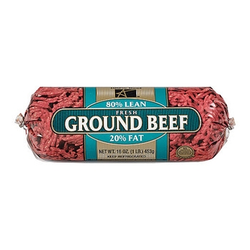 Beef, Ground, 80/20, Frozen, Chub