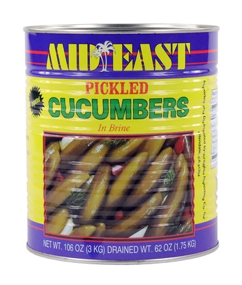 Cucumbers, Pickled, In Brine, Mid East