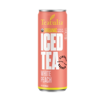 White Peach Iced Tea, Canned, Organic