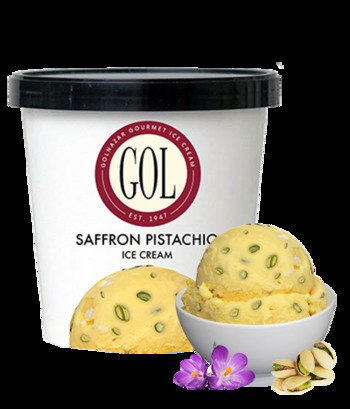 Ice Cream, Pint, Saffron Pistachio