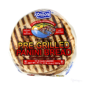Bread, Kontos, Flat, Pregrilled, Panini 8"