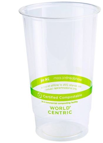 Cup, Cold, Clear, Compostable, 24 oz
