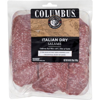 Pork, Salami, Italian, Dry, Sliced, Columbus