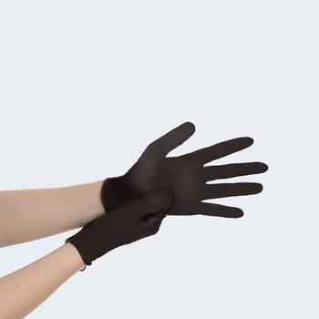 Gloves, Nitrile, Xtra Strng, Pdr Fr, Black, Large