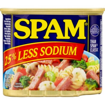 Spam, Canned, Pork, Less Sodium