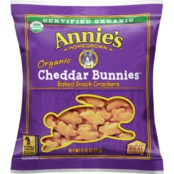 Crackers, Organic, K-1,2 Cheddar, Bunny