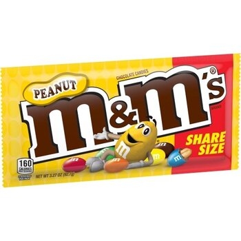 Candy, Chocolate, Peanut, M&M'S, King Size, 3.27 Oz