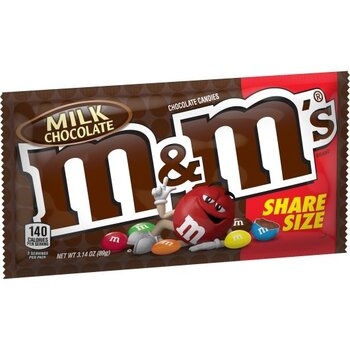 Candy, Chocolate, Milk, M&M'S, 3.14 Oz