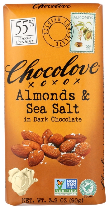 Bars, Dark Chocolate, With Almond & Sea Salt