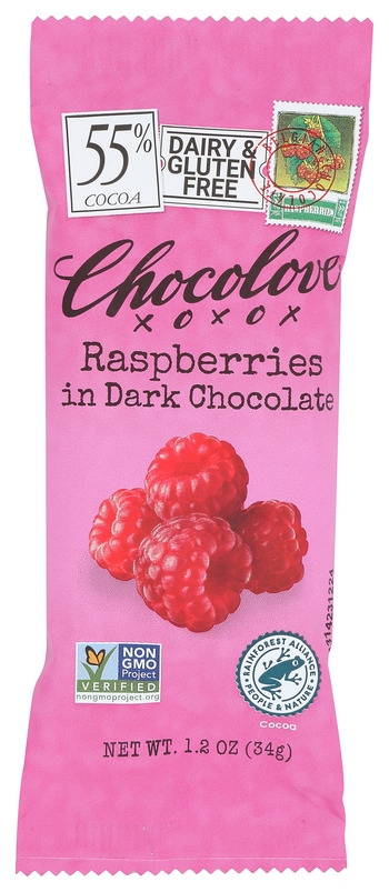 Bars, Mini, Dark Chocolate With Raspberries