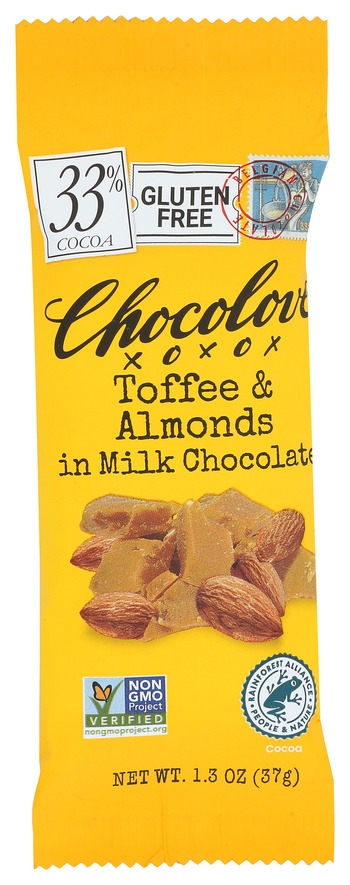 Bars,mini,milk Chocolate With Toffee And Almonds