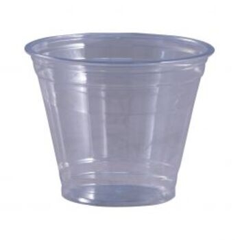 Cup, Plastic, Clear, PET, Squat, Epet09, 9 oz