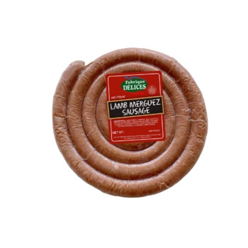 Lamb Merguez Sausage - No Pork - Coil Shape 5/ 1.5 Lb