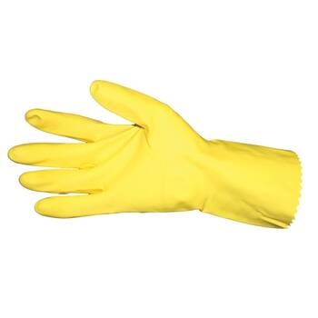 Gloves, Latex, Reusable, Yellow, Household