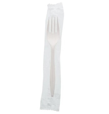 Cutlery, Fork, Indiv Wrap, Med Wt, Pp