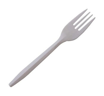 Cutlery, Fork, Medium Weight, White, Pp