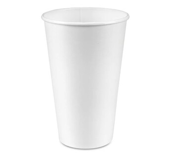 Cup, Hot, Paper, White, 16 Oz